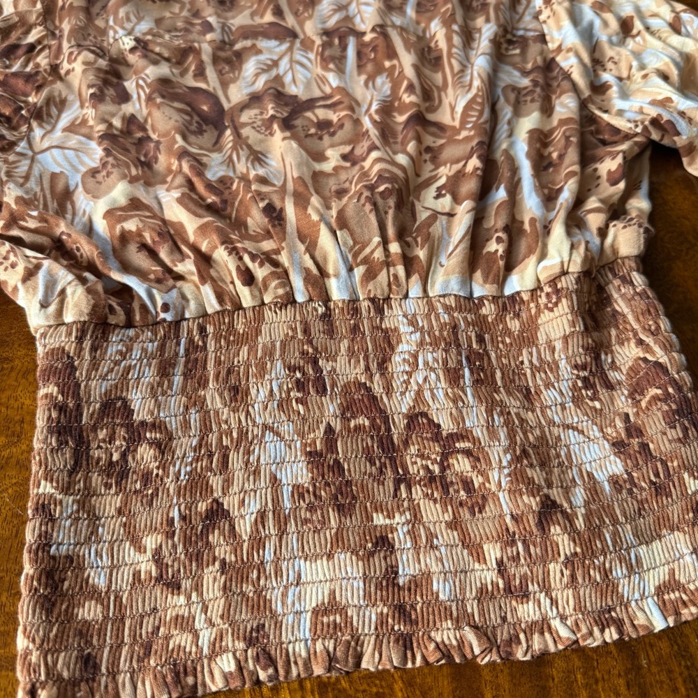 Anthropologie Tiny Valentina Long-Sleeve Printed Surplice Top - Picture 8 of 8